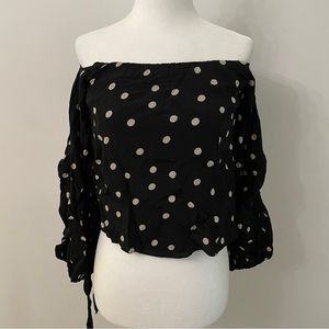 Lovers + Friends Polka Dot Off The Shoulder Blouse